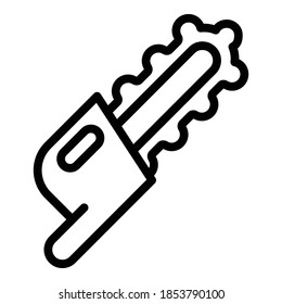 Engine electric saw icon. Outline engine electric saw vector icon for web design isolated on white background