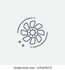 Engine Fan Modern Simple UI Vector Icon