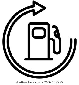 Engine Fuel System icon line vector illustration