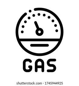 engine gas indicator icon vector. engine gas indicator sign. isolated contour symbol illustration