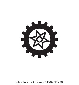 ENGINE GEAR ICON VECTOR ILLUSTRATION SMBOL DESIGN 