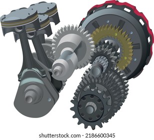 Engine Gear Ratio Motorcycle Engineering Machine