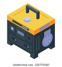 Engine generator icon isometric vector. Power energy. Industrial gas