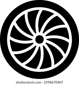 engine glyph icon illustration vector
