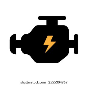 Engine icon. Check engine. Vector clipart isolated on white background.