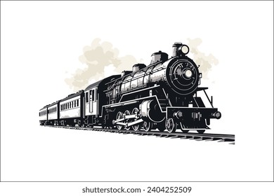 engine, icon, illustration, sign, symbol, background, electric, art, isolated, logo, design, vintage, classic, label, artwork, smoke, travel, silhouette, transit, transportation, transport, railroad, 