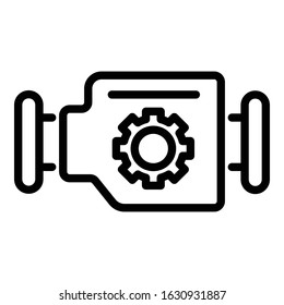 Engine icon icon. Outline engine icon vector icon for web design isolated on white background