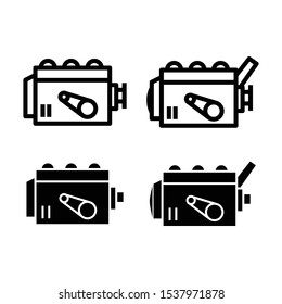 Engine icon set , machine icon