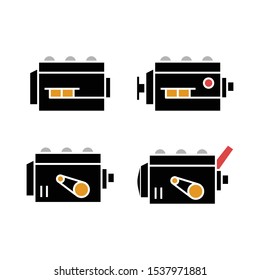 Engine icon set , machine icon