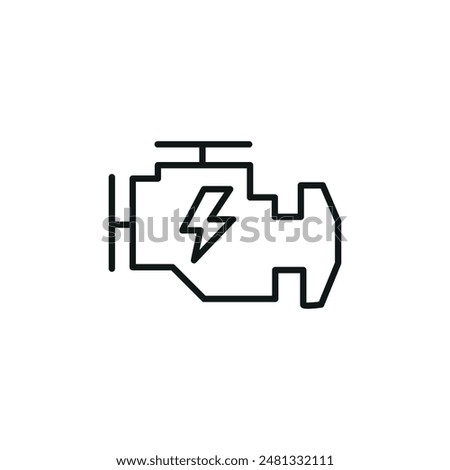 Engine Icon. Simple engine icon for automotive design. Vector illustration.