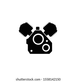 Engine icon in trendy flat style isolated on white background. Symbol for your web site design, logo, app, UI. Vector illustration, EPS