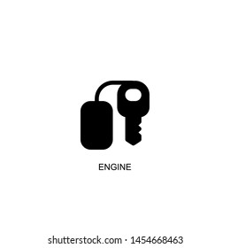 engine icon vector black design