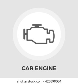 Engine icon vector. Flat icon isolated on the white background. Editable EPS file. Vector illustration.