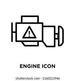 Engine icon vector isolated on white background, Engine transparent sign , linear symbol and stroke design elements in outline style