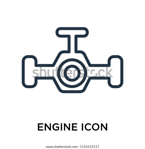 Engine Icon Vector Isolated On White Stock Vector (Royalty Free ...