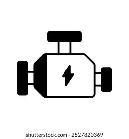 engine icon with white background vector stock illustration