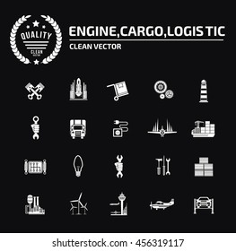 
Engine icon,cargo icon,logistic icon,vector
