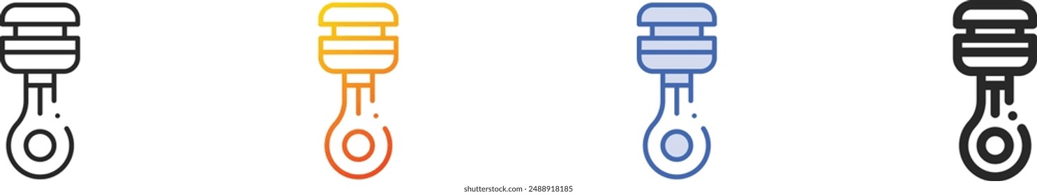 engine icon.Thin Linear, Gradient, Blue Stroke and bold Style Design Isolated On White Background