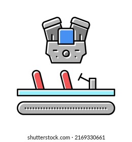 engine installing car color icon vector. engine installing car sign. isolated symbol illustration