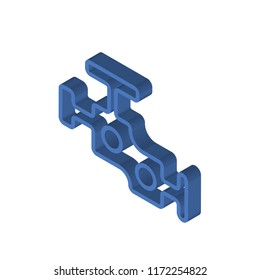 Engine isometric left top view 3D icon