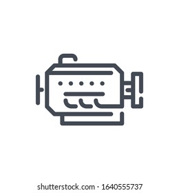 Engine line icon. Car motor vector outline sign.
