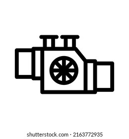 engine line icon illustration vector graphic