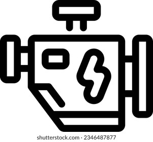 Engine Line Icon - Single Icon, Vector