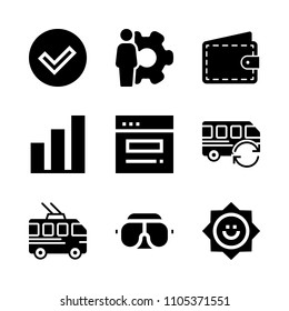 engine, loan, app and poll icons in Web vector set. Graphics for web and design