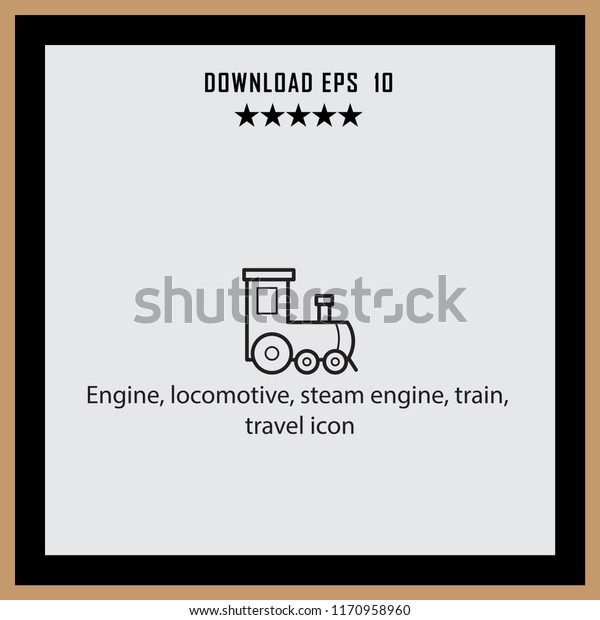 Engine, locomotive,\
travel icon vector\
icon