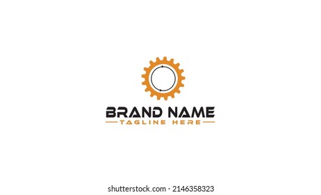 Logotipo del motor - Logotipo de construcción - Logotipo de fabricación - Logotipo de concepto de rueda con concepto de engranaje