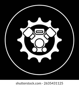 Engine logo illustration. Engine icon and symbol vector