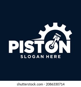 Engine mechanical technology logo automotive piston symbol logo modern piston logo 