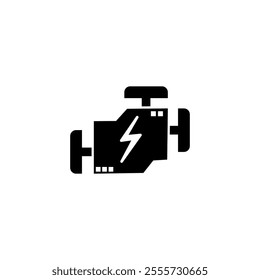 Engine motor electric symbol vector icon. Engineering and manufacturing icon