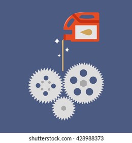 Engine motor oil, gear