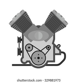 Engine, motor, power icon vector image. Can also be used for energy and technology. Suitable for web apps, mobile apps and print media.