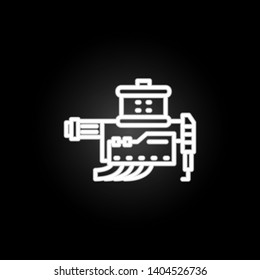 engine neon icon. Elements of motor sports set. Simple icon for websites, web design, mobile app, info graphics