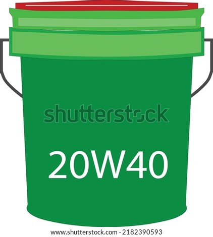 ENGINE OIL 10 LTR BUCKET VECTOR ILLUSTRATION