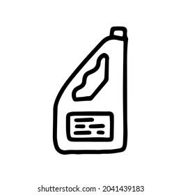 engine oil bottle line vector doodle simple icon