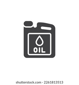 Engine oil canister vector icon. filled flat sign for mobile concept and web design. Motor oil bottle glyph icon. Symbol, logo illustration. Vector graphics