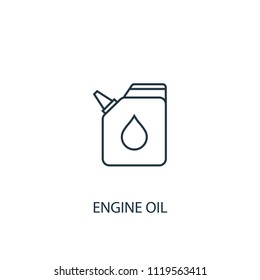 engine oil concept line icon. Simple element illustration. engine oil concept outline symbol design from car service set. Can be used for web and mobile UI/UX
