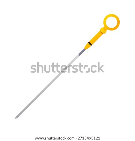 Engine oil deepstick vector isolated illustration