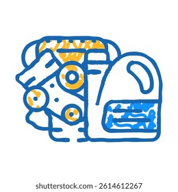 engine oil doodle icon sketch vector. engine oil sign. isolated symbol illustration