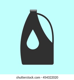 Engine oil flat icon on background. Vector illustration. Isolated.