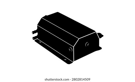 Engine Oil Fuel Gas Catch Breather Tank Can Radiator Overflow, black isolated vector silhouette