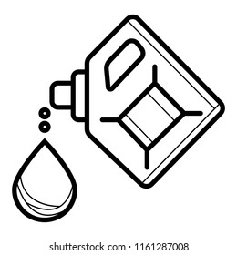 Engine oil. Icon can of engine oil