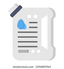 Engine Oil Icon in Flat Color Style. Simple Flat Icon Vector. Simple Vector Design