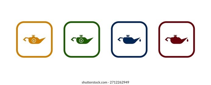 Ilustración vectorial del icono del aceite del motor. concepto colorido del icono del aceite.