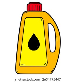 ilustração de óleo do motor desenhado à mão vetor isolado
