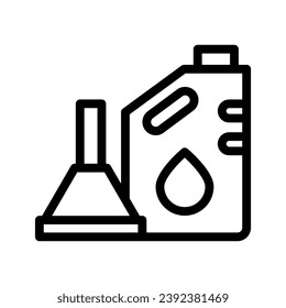 Motoröl-Linie Symbol Vektorgrafik. Einfache Vektorgrafik von Elementen, geeignet für Anwendungen, Websites und Präsentationen einzeln auf weißem Hintergrund