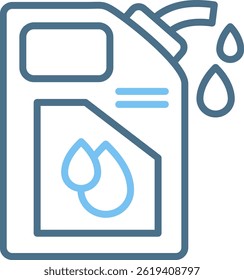 Engine Oil Line Two Colour Icon